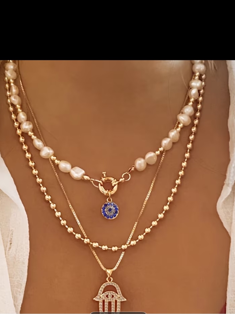 Fashionable Bohemian Style Women's Multi-Layer Pendant Necklace